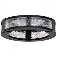  62/2002 - Darrow; 13 Inch LED Flush Mount; Matte Black; Acrylic Panels