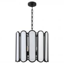  824-4-59 - Belleview 4 Light Pendant, Matte Black