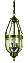  1013 AB - 3-Light Antique Brass Hannover Mini-Chandelier