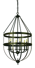  1018 MB - 6-Light Mahogany Bronze Hannover Foyer Chandelier