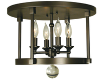  1102 BB - 4-Light Brushed Bronze Compass Flush / Semi-Flush Mount