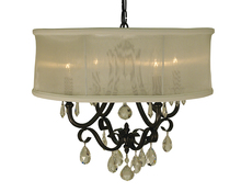  1234 MB/SC - 4-Light Mahogany Bronze Liebestraum Dining Chandelier