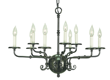  2379 AB - 9-Light Antique Brass Jamestown Dining Chandelier