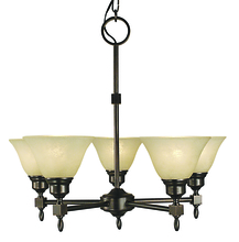 Framburg 2435 MB/AM - 5-Light Mahogany Bronze Taylor Dining Chandelier