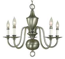  2525 MBLACK - 5-Light Matte Black Jamestown Dining Chandelier