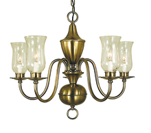  2545 MB - 5-Light Mahogany Bronze Jamestown Dining Chandelier