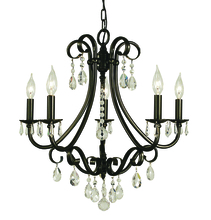  2995 MB - 5-Light Mahogany Bronze Liebestraum Dining Chandelier