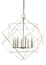  4708 SP/PN - 8-Light Satin Pewter/Polished Nickel Etoile Chandelier