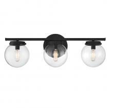  M80024MBK - 3-Light Bathroom Vanity Light in Matte Black