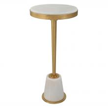  25177 - Edifice White Marble Drink Table