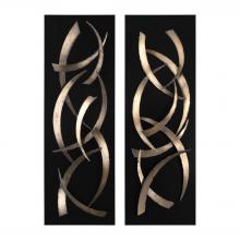  04139 - Uttermost Brushstrokes Metal Wall Art, S/2