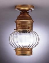  2034-DAB-MED-OPT - Onion Flush No Cage Dark Antique Brass Medium Base Socket Optic Glass