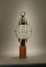 Northeast Lantern 2743-DB-LT3-CLR - Caged Pear Post Dark Brass 3 Candelabra Sockets Clear Glass