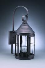  3337-DB-CIM-CLR-NS - Cone Top Wall With Top Scroll Dark Brass Medium Base Socket With Chimney Clear Glass No Sc