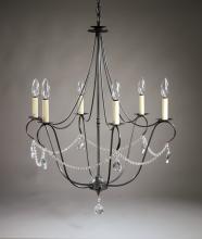  959-VG-LT6 - Hanging Verdi Gris 6 Candelabra Sockets