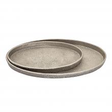 ELK Home H0807-10660/S2 - Oval Pebble Tray - Set of 2 Nickel