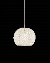  9000-0909 - Piero White 1-Light Round Multi-Drop Pendant