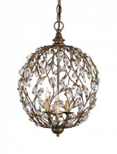  9652 - Crystal Bud Gold Orb Chandelie