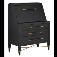  3000-0268 - Verona Black Secretary Desk